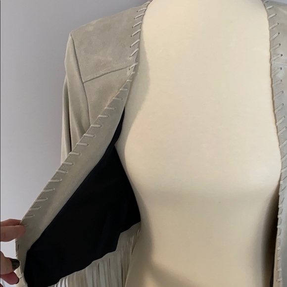 NWT ThePerfext Suede Christy Fringe Jacket - Picture 6 of 7